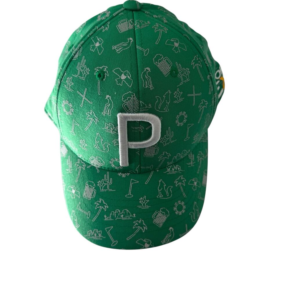 PUMA Desert P 110 Snapback Golf Hat Green Phoenix Waste Management Open - Picture 12 of 12